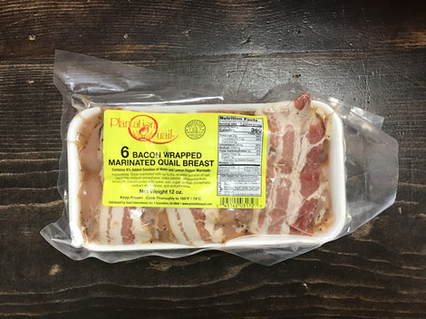 Quail Breast Bacon Wrapped